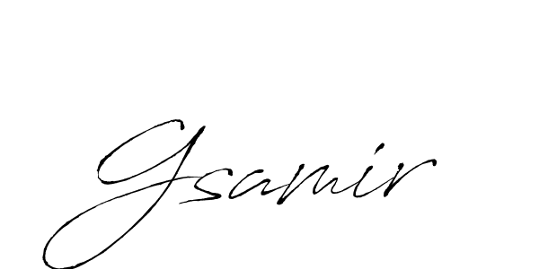 Make a beautiful signature design for name Gsamir. With this signature (Antro_Vectra) style, you can create a handwritten signature for free. Gsamir signature style 6 images and pictures png