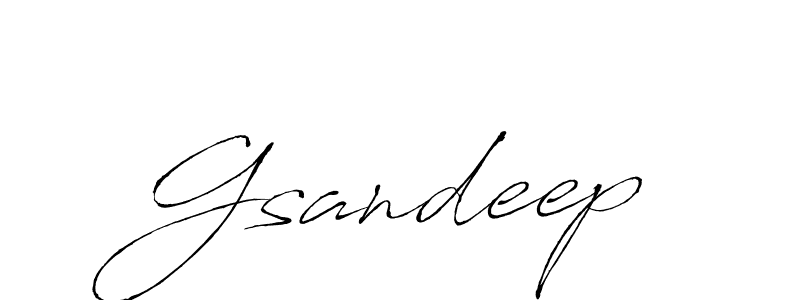 Gsandeep stylish signature style. Best Handwritten Sign (Antro_Vectra) for my name. Handwritten Signature Collection Ideas for my name Gsandeep. Gsandeep signature style 6 images and pictures png