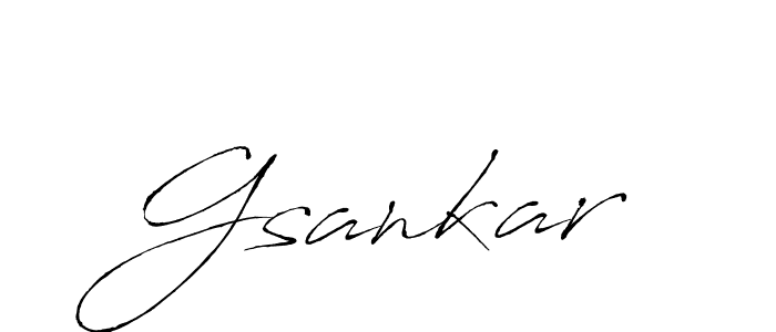 Gsankar stylish signature style. Best Handwritten Sign (Antro_Vectra) for my name. Handwritten Signature Collection Ideas for my name Gsankar. Gsankar signature style 6 images and pictures png