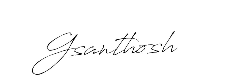 How to make Gsanthosh signature? Antro_Vectra is a professional autograph style. Create handwritten signature for Gsanthosh name. Gsanthosh signature style 6 images and pictures png