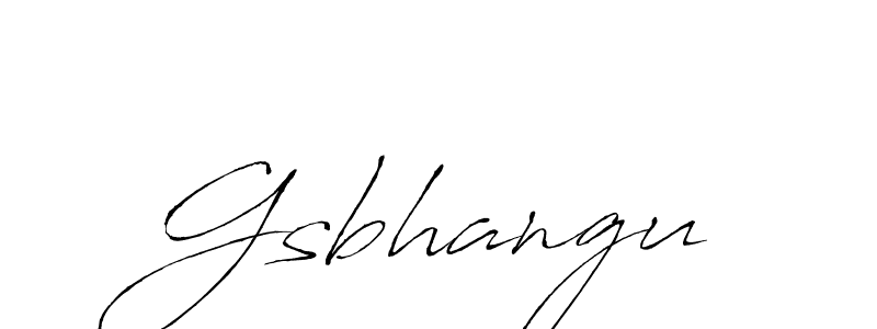 Create a beautiful signature design for name Gsbhangu. With this signature (Antro_Vectra) fonts, you can make a handwritten signature for free. Gsbhangu signature style 6 images and pictures png