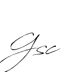 Use a signature maker to create a handwritten signature online. With this signature software, you can design (Antro_Vectra) your own signature for name Gsc. Gsc signature style 6 images and pictures png