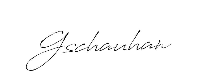 Create a beautiful signature design for name Gschauhan. With this signature (Antro_Vectra) fonts, you can make a handwritten signature for free. Gschauhan signature style 6 images and pictures png