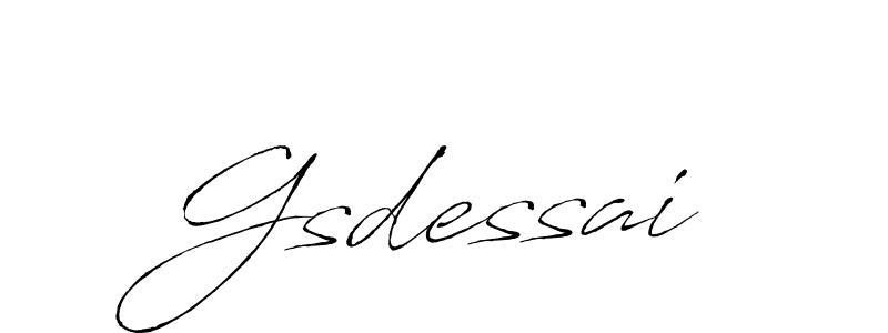 Make a beautiful signature design for name Gsdessai. With this signature (Antro_Vectra) style, you can create a handwritten signature for free. Gsdessai signature style 6 images and pictures png