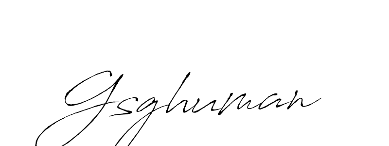 Antro_Vectra is a professional signature style that is perfect for those who want to add a touch of class to their signature. It is also a great choice for those who want to make their signature more unique. Get Gsghuman name to fancy signature for free. Gsghuman signature style 6 images and pictures png
