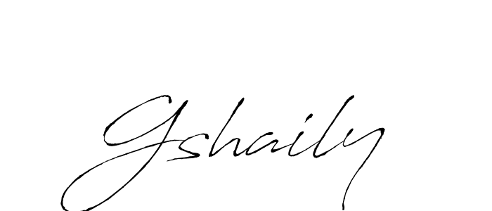 Use a signature maker to create a handwritten signature online. With this signature software, you can design (Antro_Vectra) your own signature for name Gshaily. Gshaily signature style 6 images and pictures png