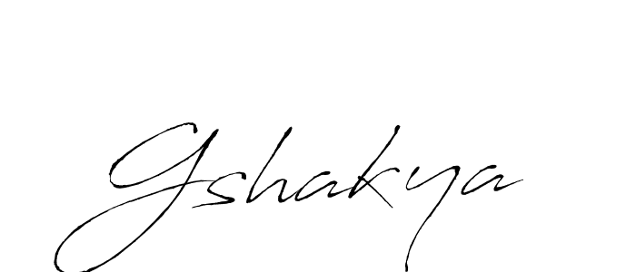 How to make Gshakya signature? Antro_Vectra is a professional autograph style. Create handwritten signature for Gshakya name. Gshakya signature style 6 images and pictures png