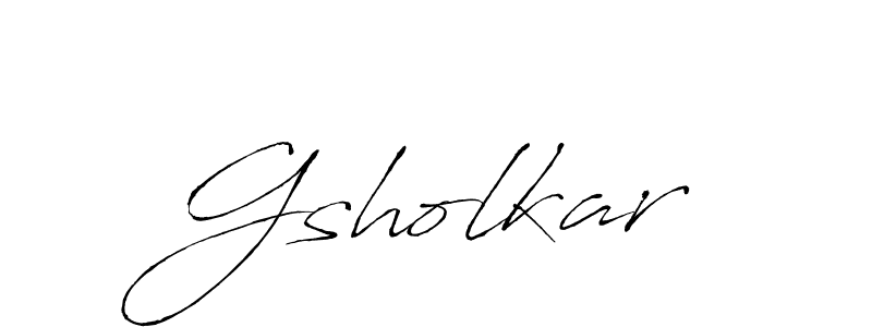 It looks lik you need a new signature style for name Gsholkar. Design unique handwritten (Antro_Vectra) signature with our free signature maker in just a few clicks. Gsholkar signature style 6 images and pictures png