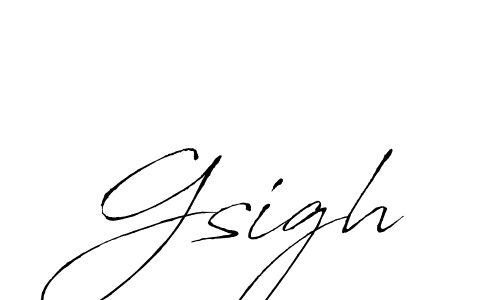 Create a beautiful signature design for name Gsigh. With this signature (Antro_Vectra) fonts, you can make a handwritten signature for free. Gsigh signature style 6 images and pictures png