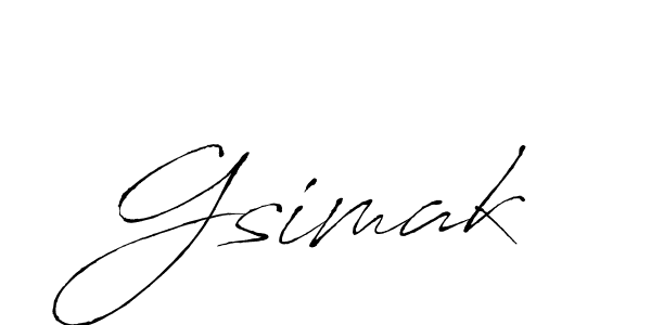 Design your own signature with our free online signature maker. With this signature software, you can create a handwritten (Antro_Vectra) signature for name Gsimak. Gsimak signature style 6 images and pictures png