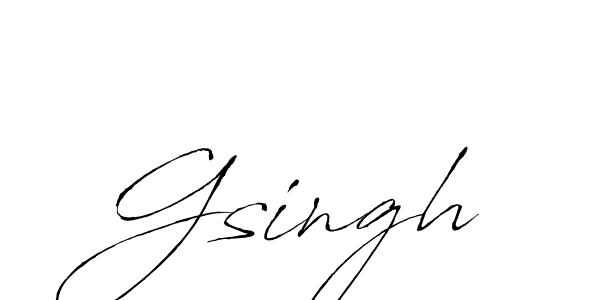 How to make Gsingh name signature. Use Antro_Vectra style for creating short signs online. This is the latest handwritten sign. Gsingh signature style 6 images and pictures png