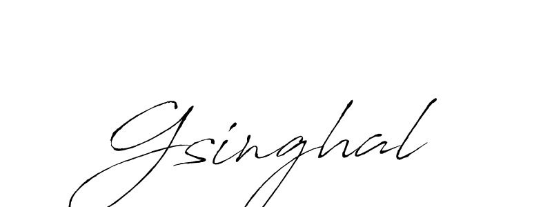 How to make Gsinghal signature? Antro_Vectra is a professional autograph style. Create handwritten signature for Gsinghal name. Gsinghal signature style 6 images and pictures png