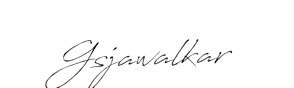 How to make Gsjawalkar name signature. Use Antro_Vectra style for creating short signs online. This is the latest handwritten sign. Gsjawalkar signature style 6 images and pictures png