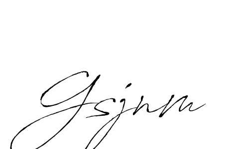 Make a beautiful signature design for name Gsjnm. With this signature (Antro_Vectra) style, you can create a handwritten signature for free. Gsjnm signature style 6 images and pictures png