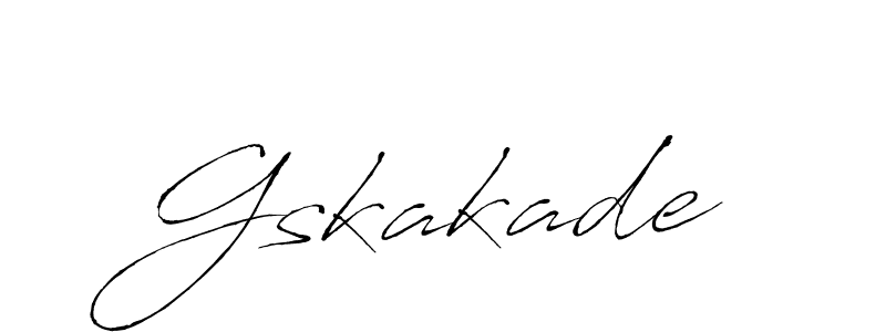 if you are searching for the best signature style for your name Gskakade. so please give up your signature search. here we have designed multiple signature styles  using Antro_Vectra. Gskakade signature style 6 images and pictures png