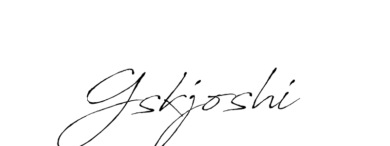 How to make Gskjoshi name signature. Use Antro_Vectra style for creating short signs online. This is the latest handwritten sign. Gskjoshi signature style 6 images and pictures png