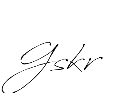 Use a signature maker to create a handwritten signature online. With this signature software, you can design (Antro_Vectra) your own signature for name Gskr. Gskr signature style 6 images and pictures png