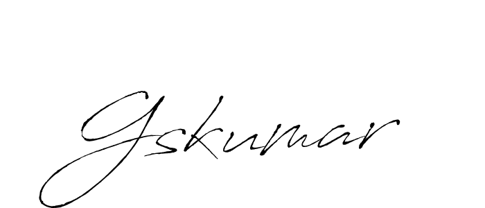 The best way (Antro_Vectra) to make a short signature is to pick only two or three words in your name. The name Gskumar include a total of six letters. For converting this name. Gskumar signature style 6 images and pictures png