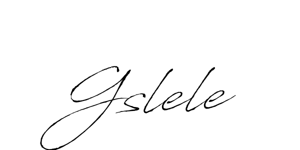 Use a signature maker to create a handwritten signature online. With this signature software, you can design (Antro_Vectra) your own signature for name Gslele. Gslele signature style 6 images and pictures png