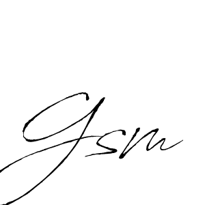 Design your own signature with our free online signature maker. With this signature software, you can create a handwritten (Antro_Vectra) signature for name Gsm. Gsm signature style 6 images and pictures png