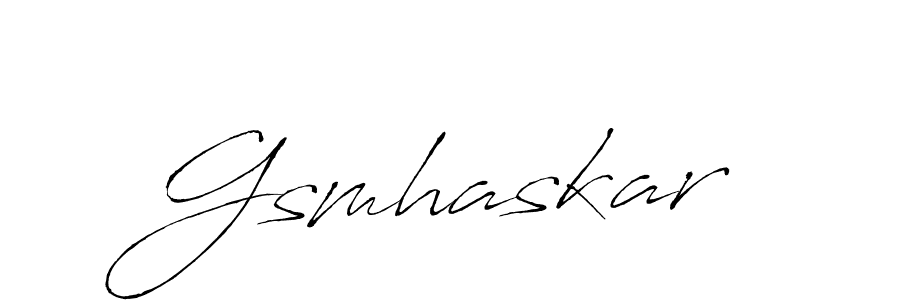 How to make Gsmhaskar signature? Antro_Vectra is a professional autograph style. Create handwritten signature for Gsmhaskar name. Gsmhaskar signature style 6 images and pictures png