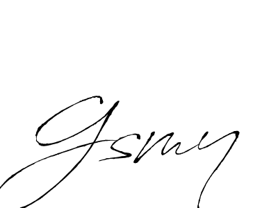It looks lik you need a new signature style for name Gsmy. Design unique handwritten (Antro_Vectra) signature with our free signature maker in just a few clicks. Gsmy signature style 6 images and pictures png