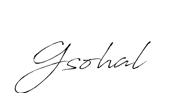 You should practise on your own different ways (Antro_Vectra) to write your name (Gsohal) in signature. don't let someone else do it for you. Gsohal signature style 6 images and pictures png