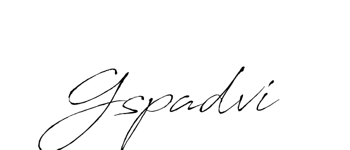 Make a beautiful signature design for name Gspadvi. With this signature (Antro_Vectra) style, you can create a handwritten signature for free. Gspadvi signature style 6 images and pictures png