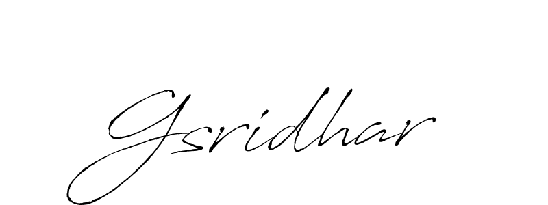 The best way (Antro_Vectra) to make a short signature is to pick only two or three words in your name. The name Gsridhar include a total of six letters. For converting this name. Gsridhar signature style 6 images and pictures png