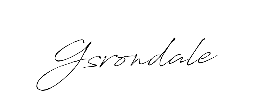 Make a beautiful signature design for name Gsrondale. With this signature (Antro_Vectra) style, you can create a handwritten signature for free. Gsrondale signature style 6 images and pictures png