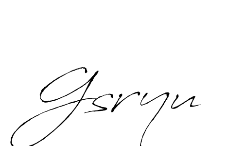 Once you've used our free online signature maker to create your best signature Antro_Vectra style, it's time to enjoy all of the benefits that Gsryu name signing documents. Gsryu signature style 6 images and pictures png