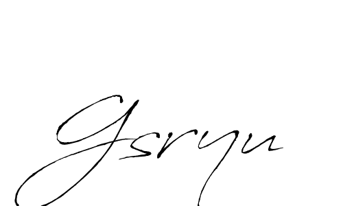 Similarly Antro_Vectra is the best handwritten signature design. Signature creator online .You can use it as an online autograph creator for name Gsryu. Gsryu signature style 6 images and pictures png