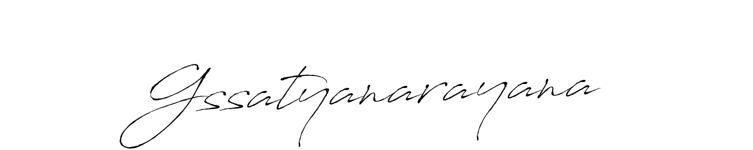 Make a beautiful signature design for name Gssatyanarayana. With this signature (Antro_Vectra) style, you can create a handwritten signature for free. Gssatyanarayana signature style 6 images and pictures png