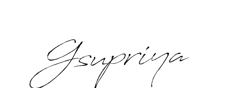 Gsupriya stylish signature style. Best Handwritten Sign (Antro_Vectra) for my name. Handwritten Signature Collection Ideas for my name Gsupriya. Gsupriya signature style 6 images and pictures png
