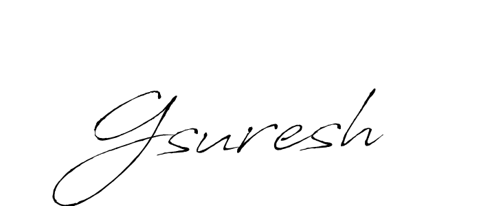 How to make Gsuresh name signature. Use Antro_Vectra style for creating short signs online. This is the latest handwritten sign. Gsuresh signature style 6 images and pictures png