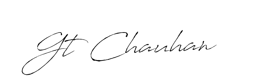 Design your own signature with our free online signature maker. With this signature software, you can create a handwritten (Antro_Vectra) signature for name Gt Chauhan. Gt Chauhan signature style 6 images and pictures png