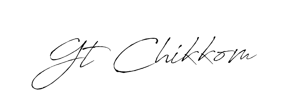 How to Draw Gt Chikkom signature style? Antro_Vectra is a latest design signature styles for name Gt Chikkom. Gt Chikkom signature style 6 images and pictures png