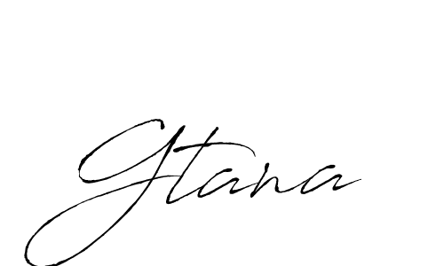 Use a signature maker to create a handwritten signature online. With this signature software, you can design (Antro_Vectra) your own signature for name Gtana. Gtana signature style 6 images and pictures png