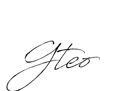 Gteo stylish signature style. Best Handwritten Sign (Antro_Vectra) for my name. Handwritten Signature Collection Ideas for my name Gteo. Gteo signature style 6 images and pictures png