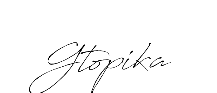 How to make Gtopika signature? Antro_Vectra is a professional autograph style. Create handwritten signature for Gtopika name. Gtopika signature style 6 images and pictures png