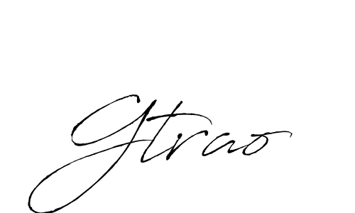 if you are searching for the best signature style for your name Gtrao. so please give up your signature search. here we have designed multiple signature styles  using Antro_Vectra. Gtrao signature style 6 images and pictures png