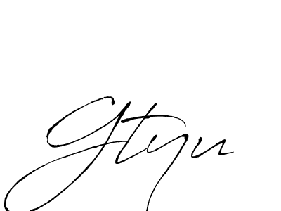 Also You can easily find your signature by using the search form. We will create Gtyu name handwritten signature images for you free of cost using Antro_Vectra sign style. Gtyu signature style 6 images and pictures png
