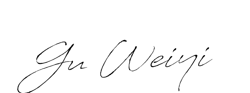 Design your own signature with our free online signature maker. With this signature software, you can create a handwritten (Antro_Vectra) signature for name Gu Weiyi. Gu Weiyi signature style 6 images and pictures png