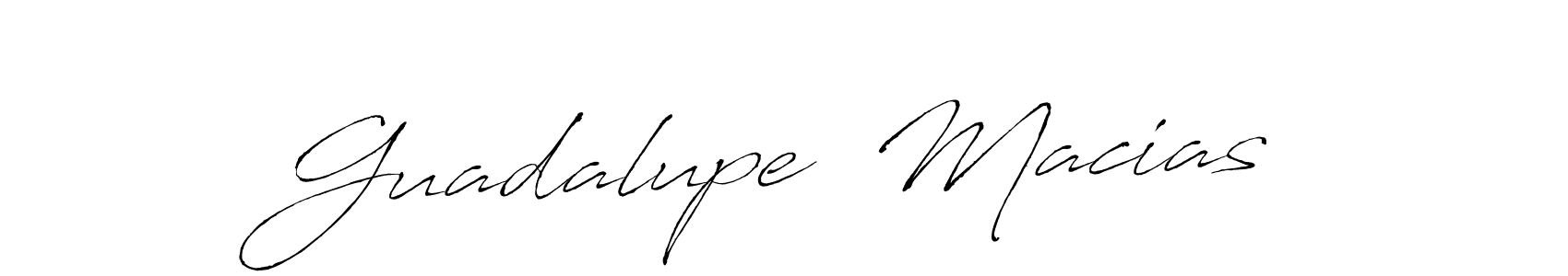 Make a beautiful signature design for name Guadalupe  Macias. With this signature (Antro_Vectra) style, you can create a handwritten signature for free. Guadalupe  Macias signature style 6 images and pictures png