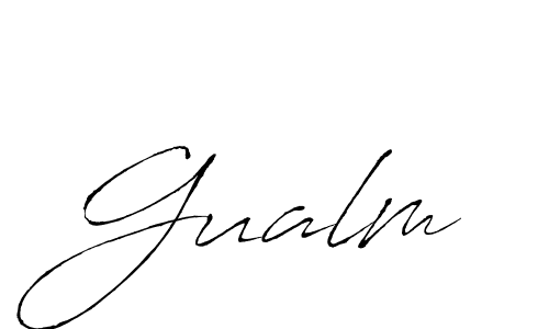 Also You can easily find your signature by using the search form. We will create Gualm name handwritten signature images for you free of cost using Antro_Vectra sign style. Gualm signature style 6 images and pictures png