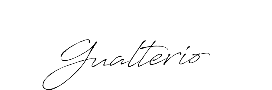 Use a signature maker to create a handwritten signature online. With this signature software, you can design (Antro_Vectra) your own signature for name Gualterio. Gualterio signature style 6 images and pictures png