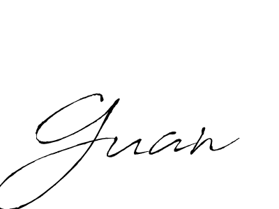 How to make Guan name signature. Use Antro_Vectra style for creating short signs online. This is the latest handwritten sign. Guan signature style 6 images and pictures png