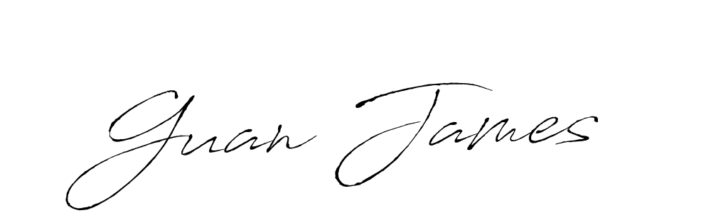 Guan James stylish signature style. Best Handwritten Sign (Antro_Vectra) for my name. Handwritten Signature Collection Ideas for my name Guan James. Guan James signature style 6 images and pictures png