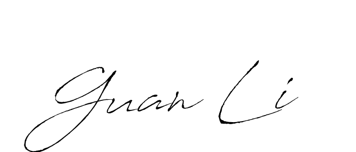 The best way (Antro_Vectra) to make a short signature is to pick only two or three words in your name. The name Guan Li include a total of six letters. For converting this name. Guan Li signature style 6 images and pictures png