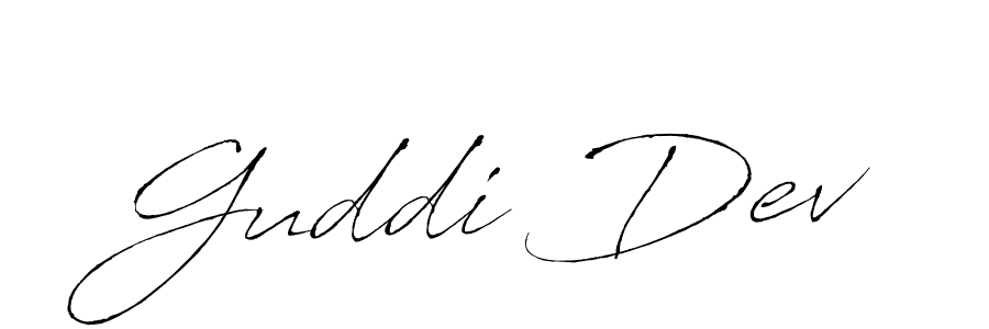 Make a beautiful signature design for name Guddi Dev. With this signature (Antro_Vectra) style, you can create a handwritten signature for free. Guddi Dev signature style 6 images and pictures png
